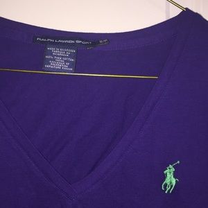 Dark purple Ralph Lauren polo long sleeve